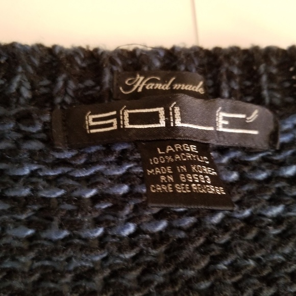 Vintage Button Cardigan Sole Sweater Sz Large - Picture 6 of 6